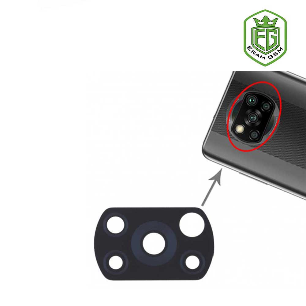 شیشه دوربین اصلی گوشی شیائومی Xiaomi Poco X3